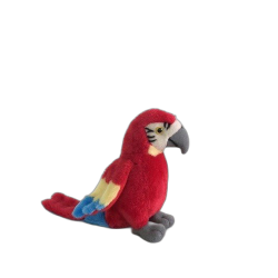 Papuga czerwona 14cm