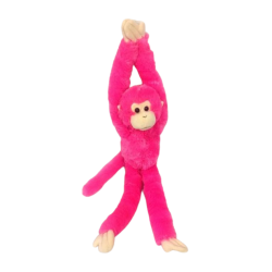 Małpa na rzepy różowa 48cm